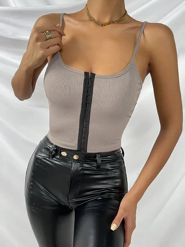 Grey Vintage Strap Top